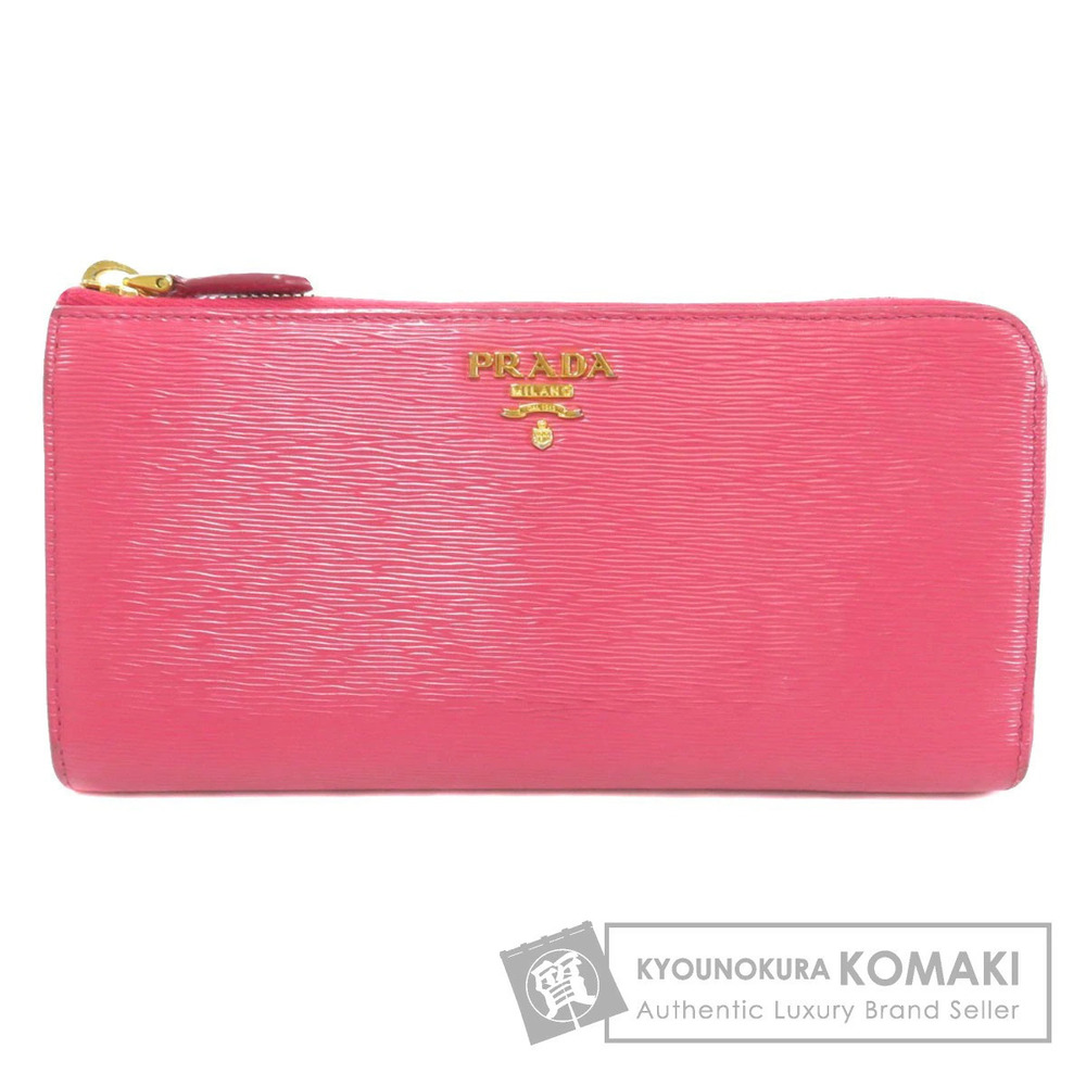 Prada motif long Wallet leather